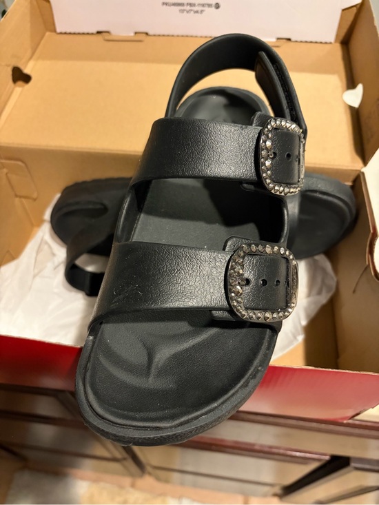 Skechers Other - Women’s Skechers Brand New w/Tags Black Double-Buckle Comfort Sandals Size 9